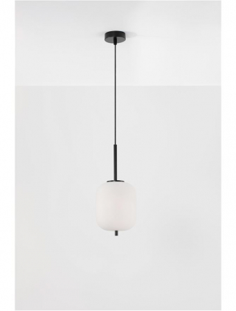 Pendul Nova Luce LATO E14 1x5W   Black Metal & Opal Glass IP20 [2]