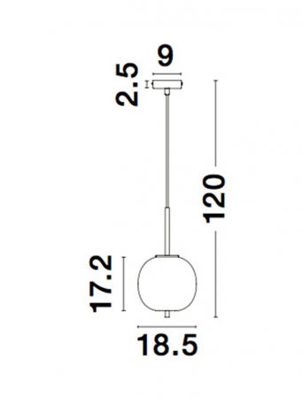 Pendul Nova Luce LATO E14 1x5W   Black Metal & Opal Glass IP20 [9]