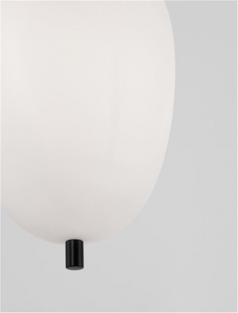 Pendul Nova Luce LATO E14 1x5W   Black Metal & Opal Glass IP20 [5]