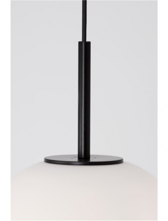 Pendul Nova Luce LATO E27 1x12W   Black Metal & Opal Glass IP20 [6]