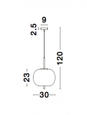 Pendul Nova Luce LATO E27 1x12W   Black Metal & Opal Glass IP20 [8]