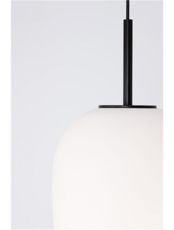Pendul Nova Luce LATO E27 1x12W   Black Metal & Opal Glass IP20 [7]