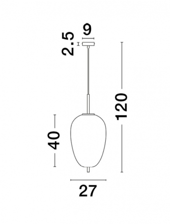 Pendul Nova Luce LATO E27 1x12W   Brass Gold Metal & Smoky Glass Black Fabric Wire IP20 [1]