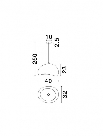 Pendul Nova Luce AERE 9002660 E27 1x12W Polyurethane & Resin Sandy White IP20 [5]