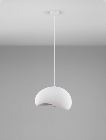 Pendul Nova Luce AERE 9002660 E27 1x12W Polyurethane & Resin Sandy White IP20 [2]