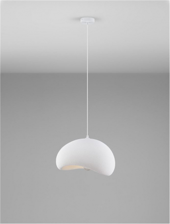 Pendul Nova Luce AERE 9002660 E27 1x12W Polyurethane & Resin Sandy White IP20 [3]