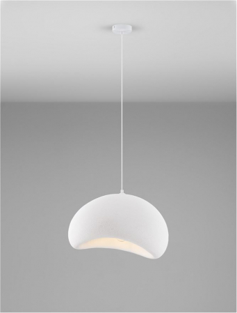 Pendul Nova Luce AERE 9002661 E27 1x12W Polyurethane & Resin  Sandy White IP20 [3]