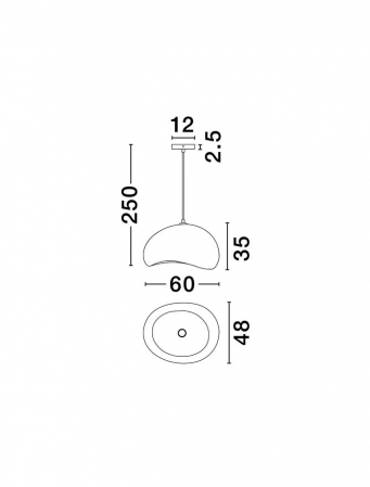 Pendul Nova Luce AERE 9002662 E27 1x12W Polyurethane & Resin Sandy White IP20 [5]