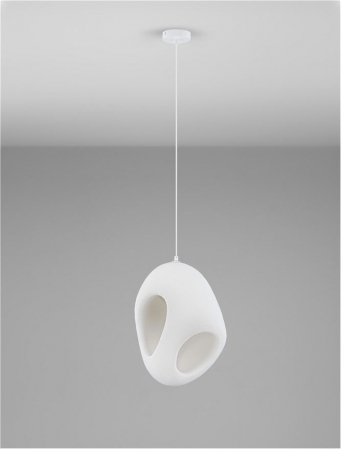 Pendul Nova Luce TEMPUS 9002670 Sandy White Polyurethane & Resin E27 1x12W IP20 [2]