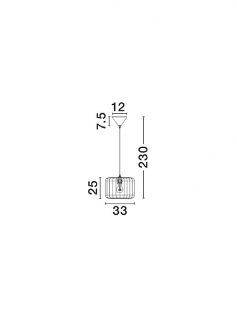 Pendul Nova Luce LUPE 9586606 Natural, Blue & Yellow Rope Sandy Black Steel Base E27 1x12W IP20 [5]