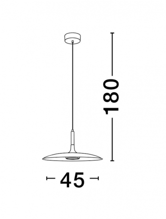 Pendul Nova Luce LUSU 9501213 LED 16W 3000K 1100lm Matt Black Steel & Resin Acrylic   IP20 [4]