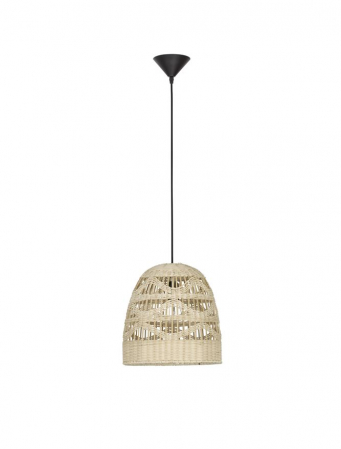Pendule - Pendul Nova Luce MARLO E27 1x12W   Natural Rattan Black Fabric Wire & Base  IP20