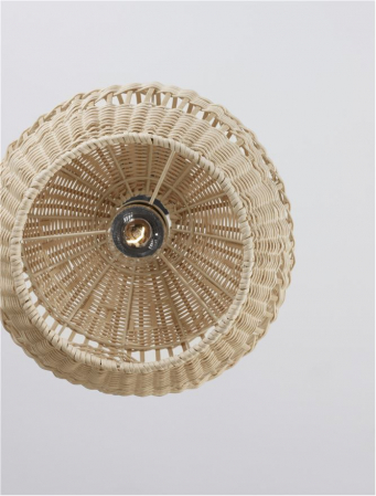 Pendul Nova Luce MARLO E27 1x12W   Natural Rattan Black Fabric Wire & Base  IP20 [4]