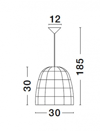 Pendul Nova Luce MARLO E27 1x12W   Natural Rattan Black Fabric Wire & Base  IP20 [4]