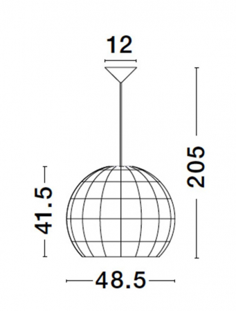 Pendul Nova Luce MARLO E27 1x12W   Natural Rattan Black Fabric Wire & Base  IP20 [7]