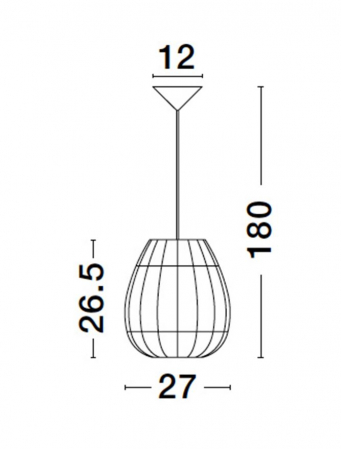 Pendul Nova Luce MARLO E27 1x12W   Natural Rattan Black Fabric Wire & Base  IP20 [7]