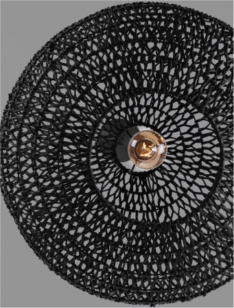 Pendul Nova Luce MELODY 9586518 E27 1x12W    Black Paper Rope Black Fabric W ire & Base   IP20 [6]