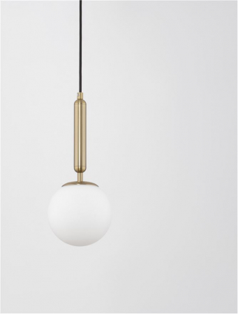 Pendul Nova Luce MONET E27 1x12W   Brass Gold Metal Opal Glass IP20 [2]