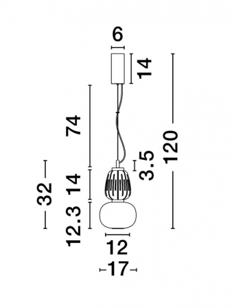 Pendul Nova Luce MOVIL 9030538 LED 18W 3000K 2335lm Clear & Acid Opal Glass & Glossy Gold Metal Base  Dimmable IP20 [6]