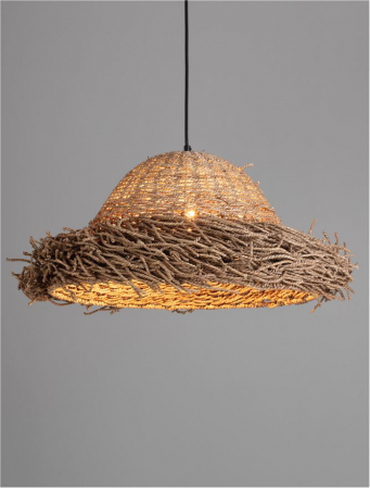 Pendul Nova Luce NATU 9586515 E27 3x12W    Natural Seagrass Black Fabric W ire & Base   IP20 [7]