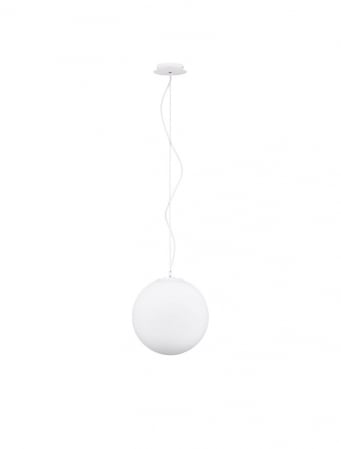 Pendul Nova Luce NEVOSO E27 1x12W   Opal Glass & White Metal IP20