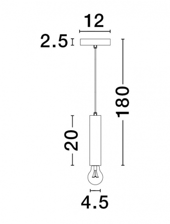 Pendul Nova Luce NORWAY E27 1x12W   Gold MetalGold Fabric Wire IP20 [2]