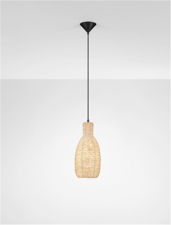 Pendul Nova Luce ONA 9586626 Natural Corn Skin Rope Sandy Black Steel Base E27 1x12W IP20 [3]