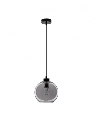 Pendule - Pendul Nova Luce PALMER E27 1x12W   Smoky Glass & Black Cord & Black Metal Base IP20
