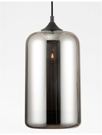 Pendul Nova Luce SAVAZ E27 1x12W   Chrome Glass Black Metal Black Fabric Wire IP20 [3]