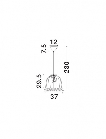 Pendul Nova Luce SORELLO 9586614 Natural Water Hyacinth & Raffia Natural & Brown Rope Sandy Black Steel Base E27 1x12W IP20 [5]