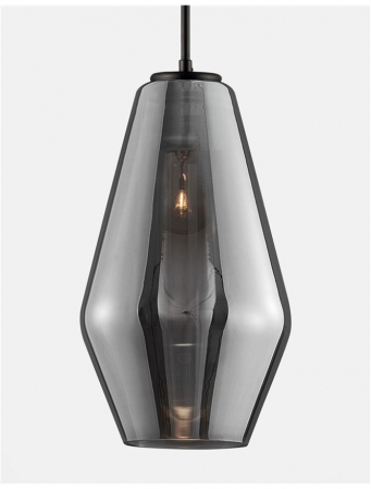 Pendul Nova Luce VEIRO E27 1x12W   Chrome Glass Black Metal Black Fabric Wire IP20 [3]