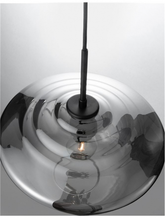Pendul Nova Luce VEIRO E27 1x12W   Chrome Glass Black Metal Black Fabric Wire IP20 [4]