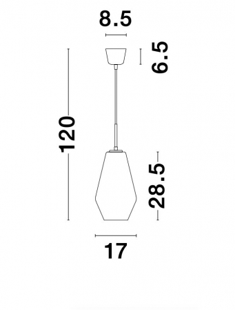 Pendul Nova Luce VEIRO E27 1x12W   Chrome Glass Black Metal Black Fabric Wire IP20 [5]