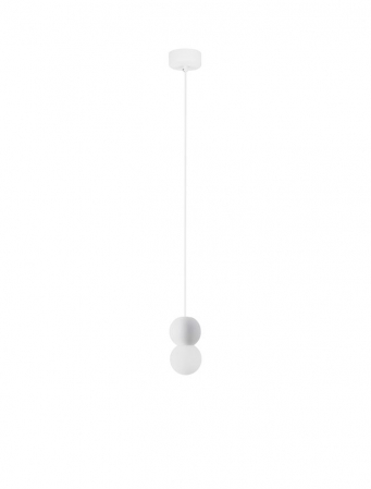 ILUMINAT - Pendul Nova Luce ZERO 9577017 Sandy White Gypsum & Opal Glass G9 1x5W IP20