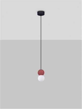 Pendul Nova Luce ZERO 9577019 Red Concrete & Opal Glass G9 1x5W IP20 [2]