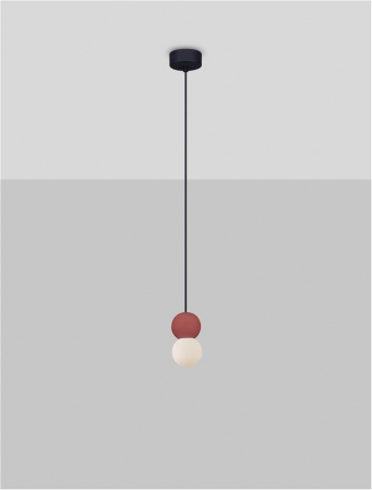 Pendul Nova Luce ZERO 9577019 Red Concrete & Opal Glass G9 1x5W IP20 [3]