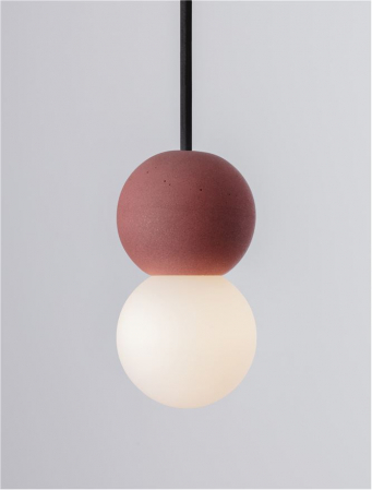 Pendul Nova Luce ZERO 9577019 Red Concrete & Opal Glass G9 1x5W IP20 [4]