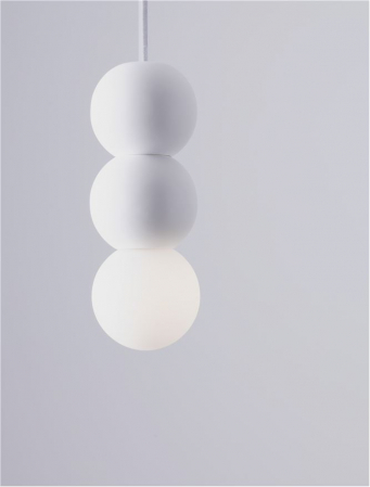 Pendul Nova Luce ZERO 9577020 Sandy White Gypsum & Opal Glass G9 1x5W IP20 [3]