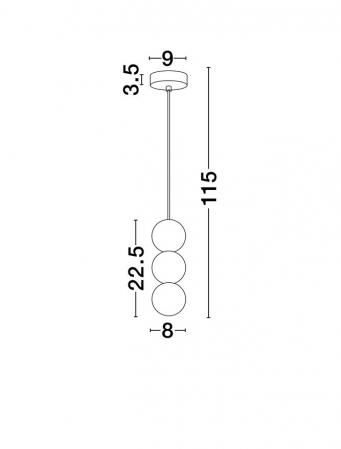 Pendul Nova Luce ZERO 9577020 Sandy White Gypsum & Opal Glass G9 1x5W IP20 [4]
