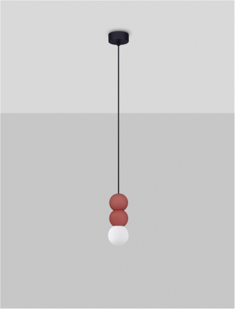 Pendul Nova Luce ZERO 9577022 Red Concrete & Opal Glass G9 1x5W IP20 [2]