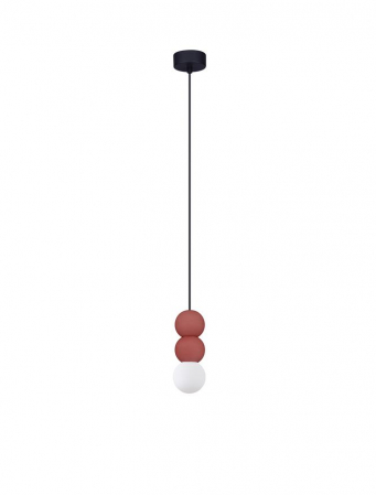 Pendule - Pendul Nova Luce ZERO 9577022 Red Concrete & Opal Glass G9 1x5W IP20