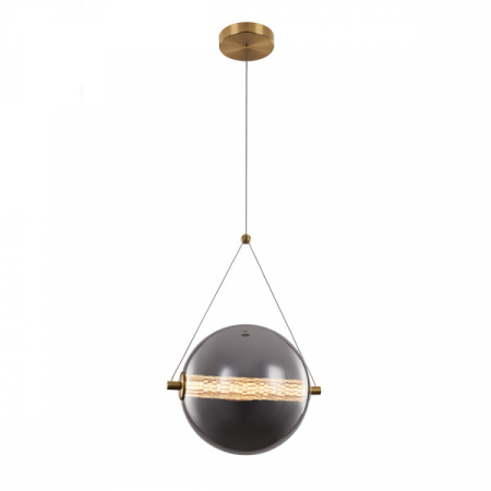 Pendule - Pendul OEM BRILLIANCE LED 9W 720lm 3000K Metal/Glass Brass Smoky Gray 300x1500mm IP20