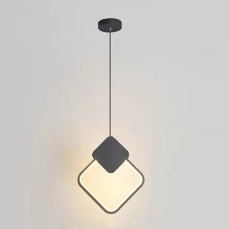 ILUMINAT INTERIOR - Pendul OEM LED integrat 13W 650lm CCT (3000K+4000K+6500K) Metal+Acril Black  D220x1250mm