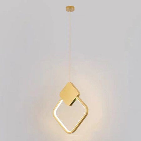 ILUMINAT INTERIOR - Pendul OEM LED integrat 13W 650lm CCT (3000K+4000K+6500K) Metal+Acril Gold  D220x1250mm