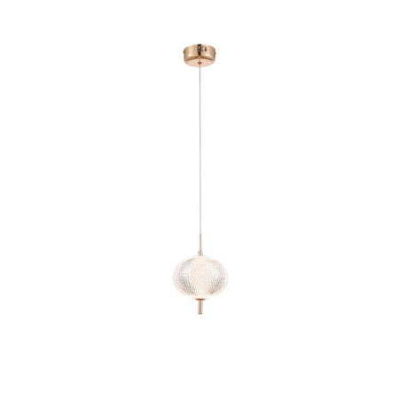 ILUMINAT - Pendul OEM ORAMA LED 12W 936lm 3000K Metal/Sticla Gold 150x230mm IP20