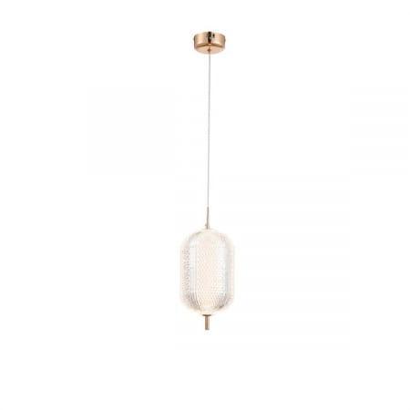 ILUMINAT - Pendul OEM ORAMA LED 18W 1404lm 3000K Metal/Sticla Gold 150x350mm IP20