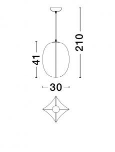 Pendul Nova Luce PIERIDA 9620164 Sandy White Mulberry Silk E27 1x12W IP20 [3]