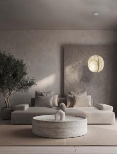 Pendul Nova Luce PIERIDA 9620165 Sandy White Mulberry Silk E27 1x12W IP20 [1]
