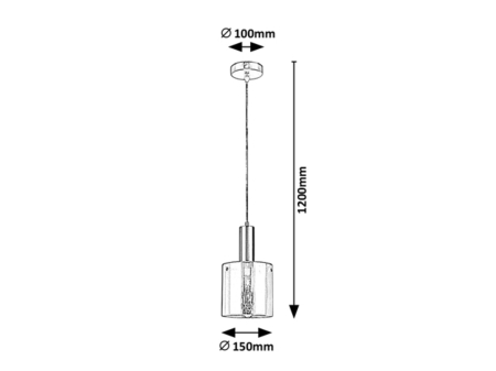 Pendul Rabalux Donati E27 E27 1x MAX 60W   metal chrome stil modern 230V, 50Hz IP20 5249 [2]