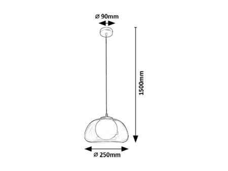 Pendul Rabalux Elowen G9 G9 1x MAX 5W metal black stil modern, IP20 72275 [5]
